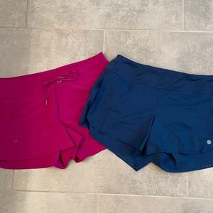 Athleta bundle of shorts fuchsia & teal